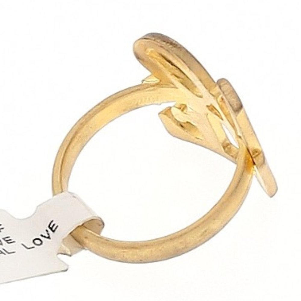 LOVE RING 6 Brushed Gold color alloy Unisex NEW - Picture 2 of 5